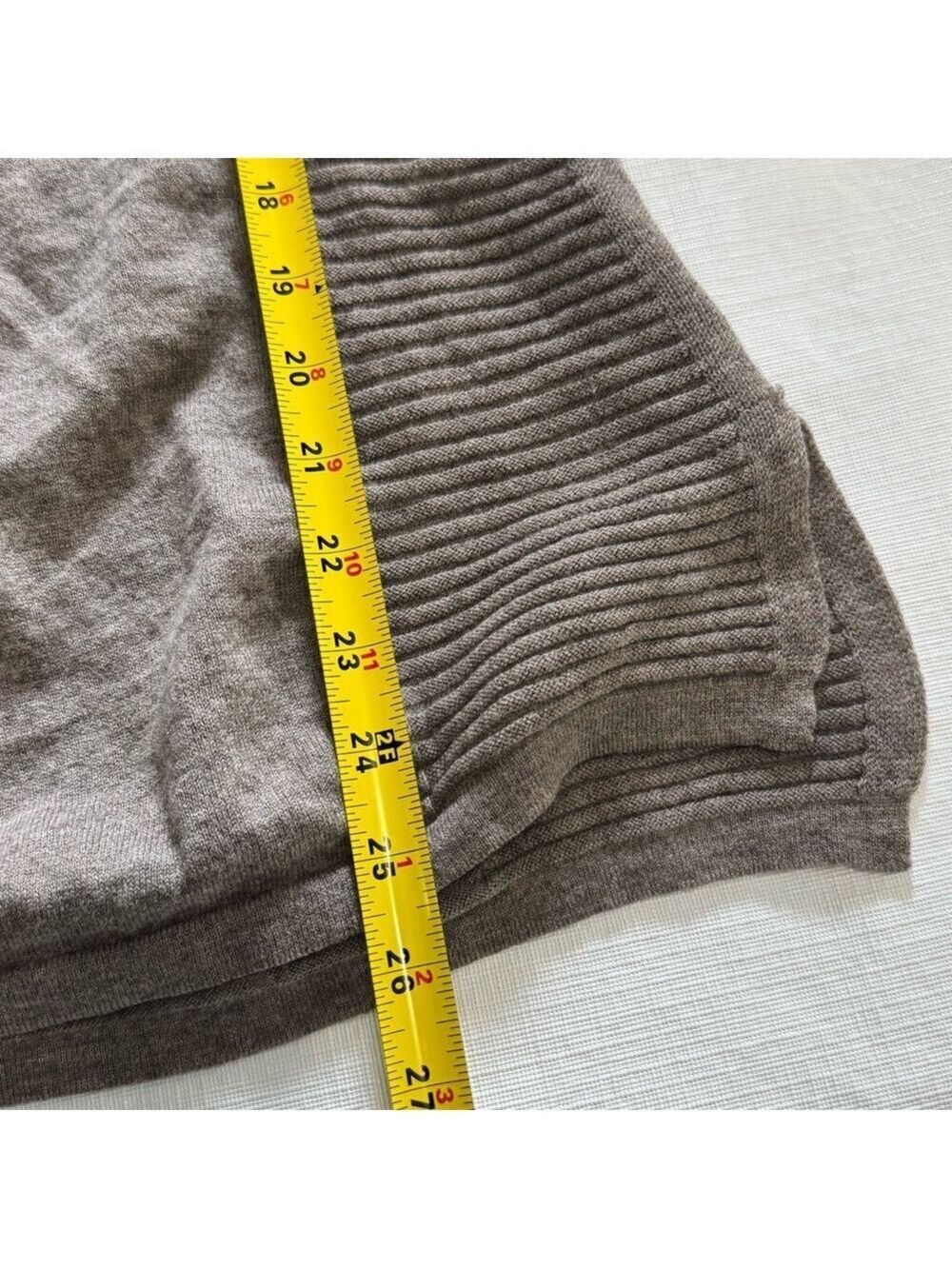 Athleta Tunic Merino Wool Sweater w/Hoodie- Heather Gray- XS - Picture 6 of 11